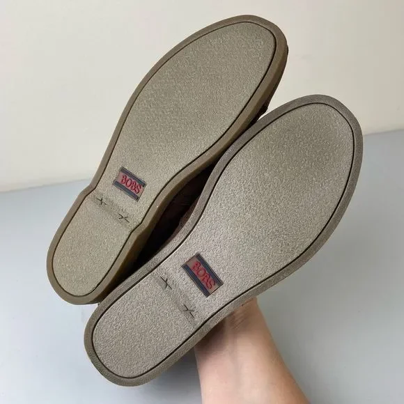 BOBS from Skechers Chill Luxe Womens 6.5 Brown Faux Leather Slip On Shoes - Picture 8 of 9